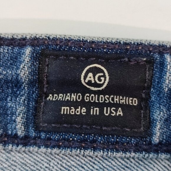 AG Adriano Goldschmied jeans low-rise ankle crop denim blue women's size 25 R - Picture 6 of 16